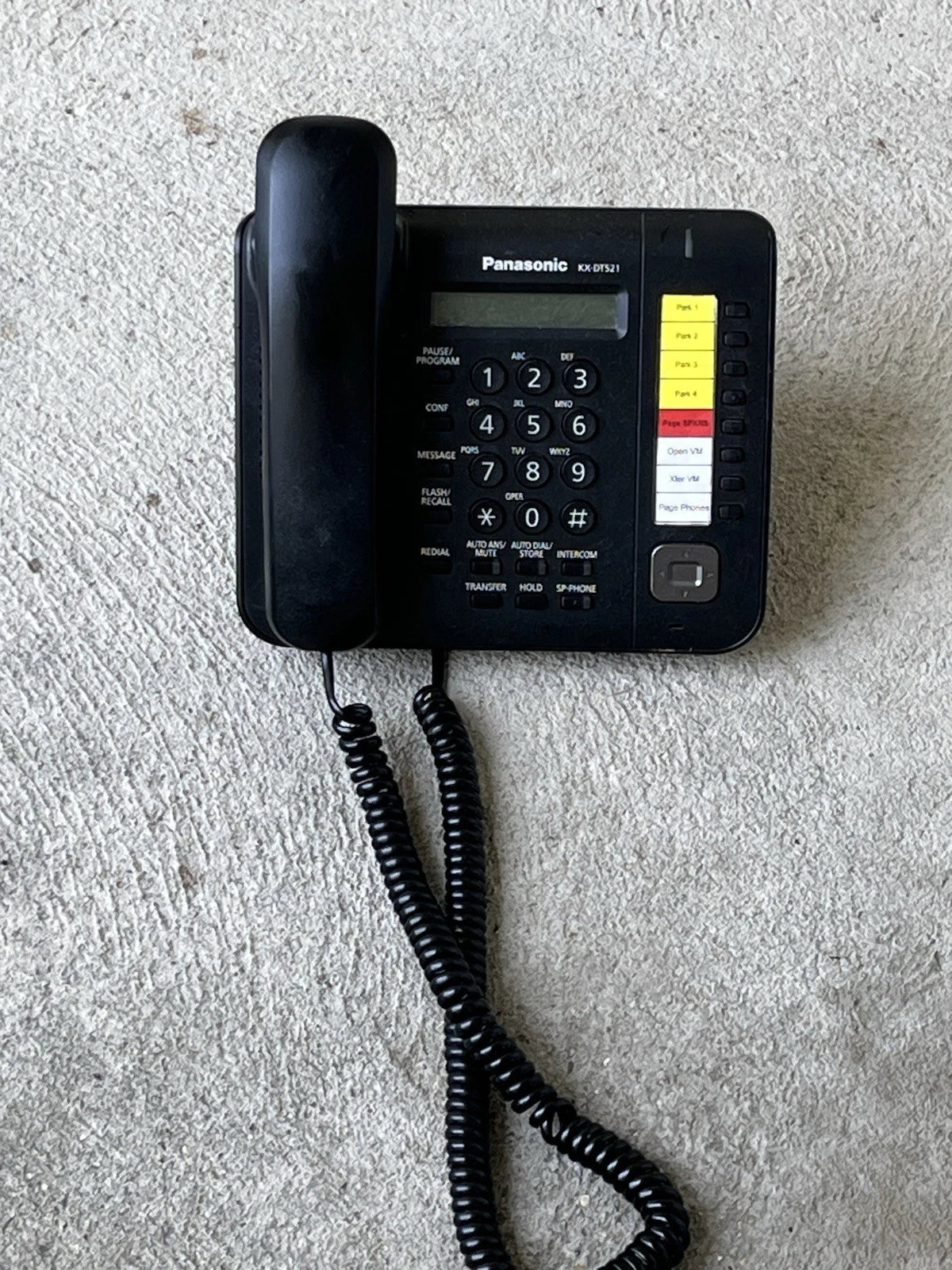 Panasonic KX-DT521 8-Button Corded Digital Business Phone – Black (Pre-Owned)