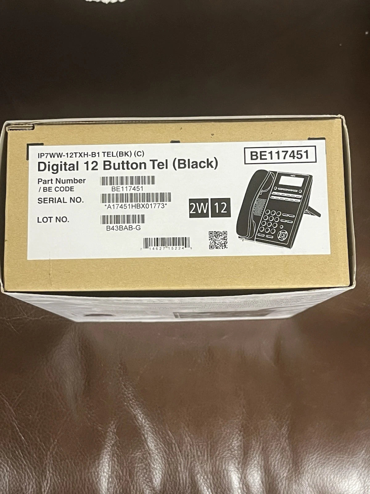 NEC SL2100 IP7WW-12TXH-B1 12-Button Digital Business Phone – Open Box