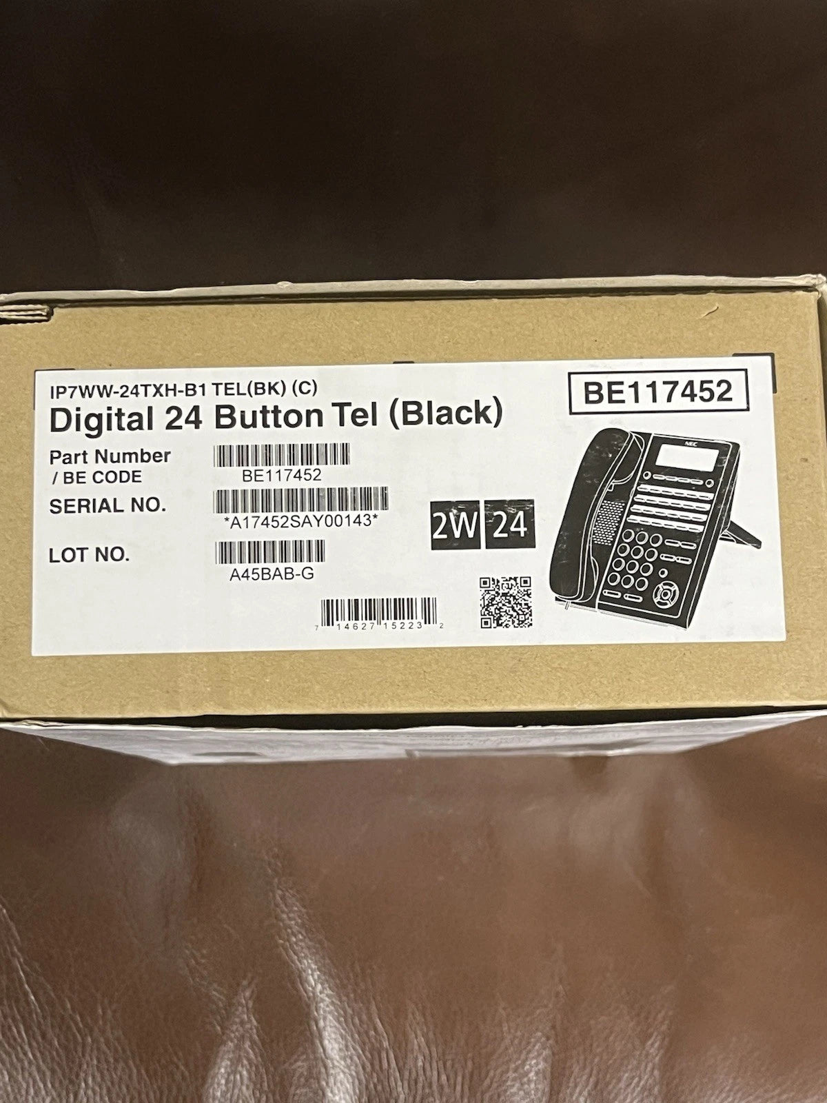 NEC SL2100 IP7WW-24TXH-B1 24-Button Digital Business Phone – Open Box